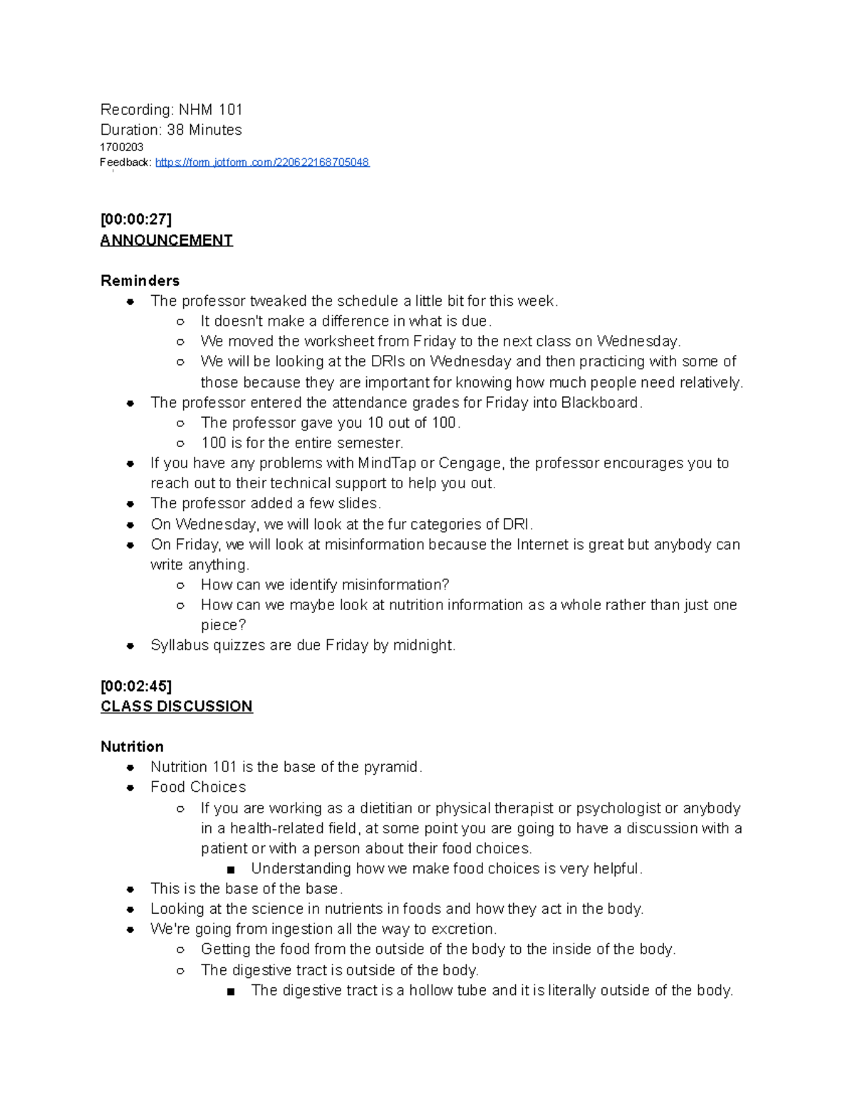NHM 101 Summary Notes: Key Concepts in Nutrition and Diet - Studocu