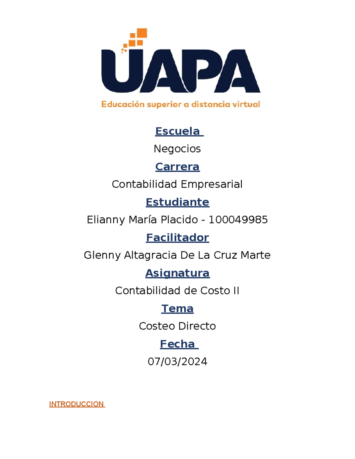 Costeo Directo en Contabilidad de Costo II - Unidad 4 Análisis y ...