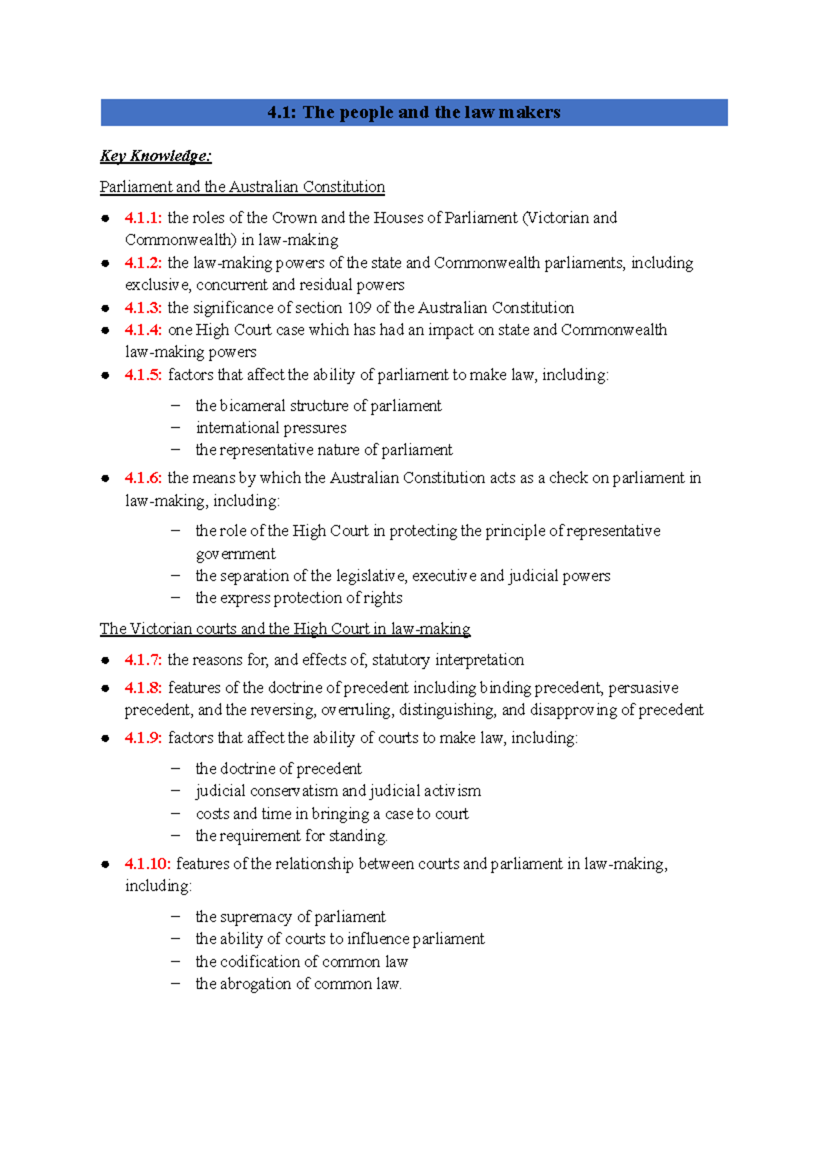 4.1: Parliament, the Crown, and the Australian Constitution - Key ...