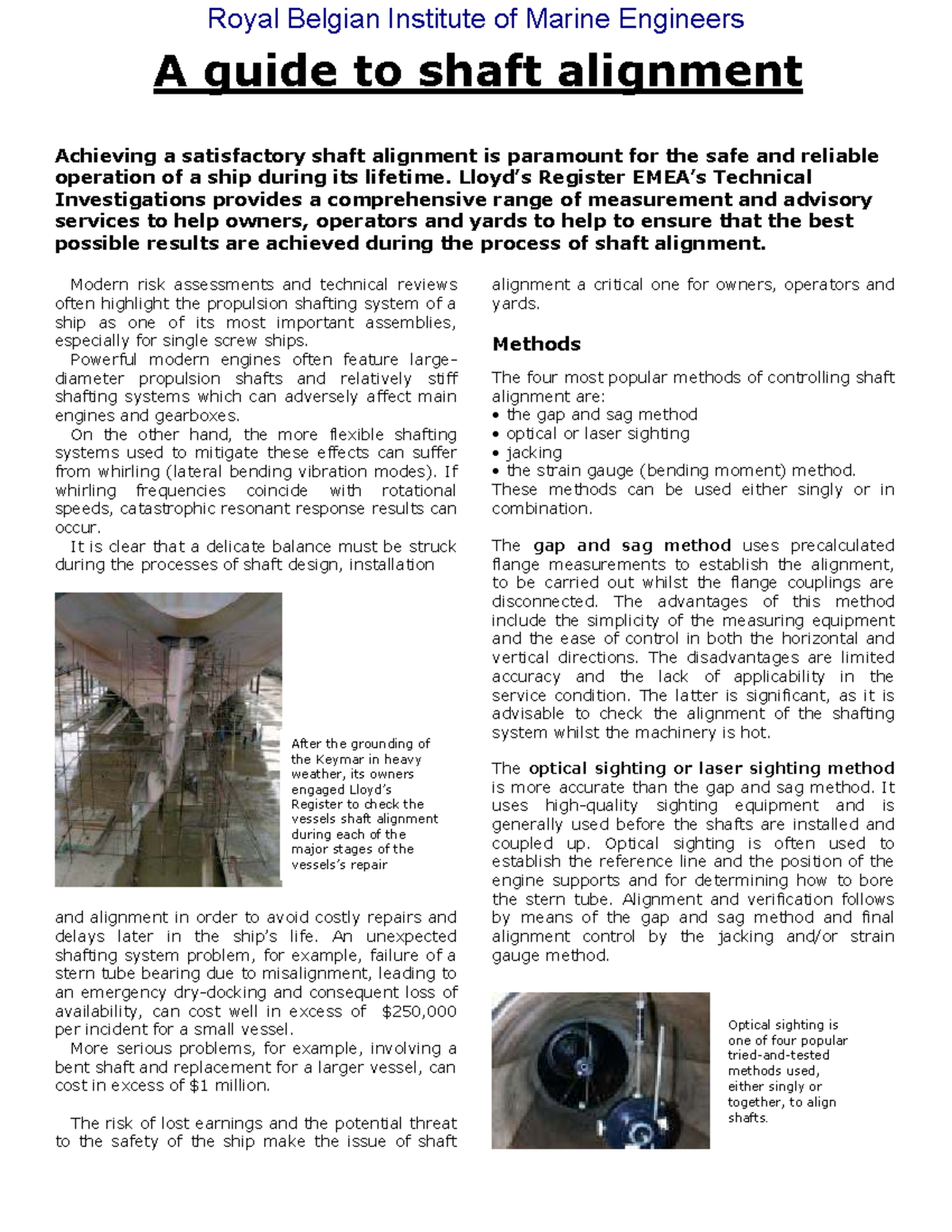 Guide to Shaft Alignment: Best Practices for Marine Engineers - Studocu