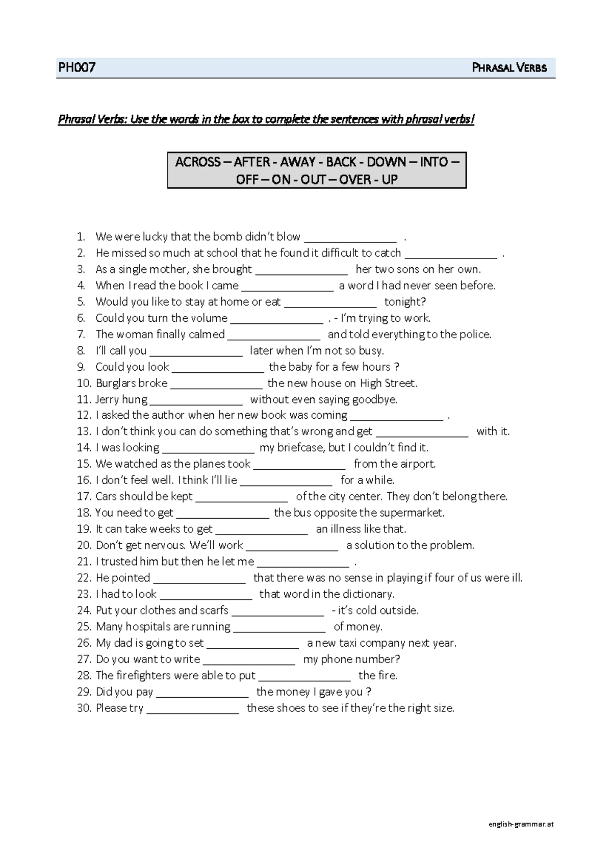 Phrasal Verbs: Comprehensive Guide for English Learners - Studocu