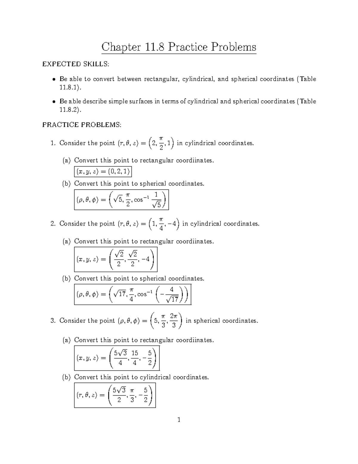 Chapter 11.8 Practice Problems: Coordinate Transformations - Studocu