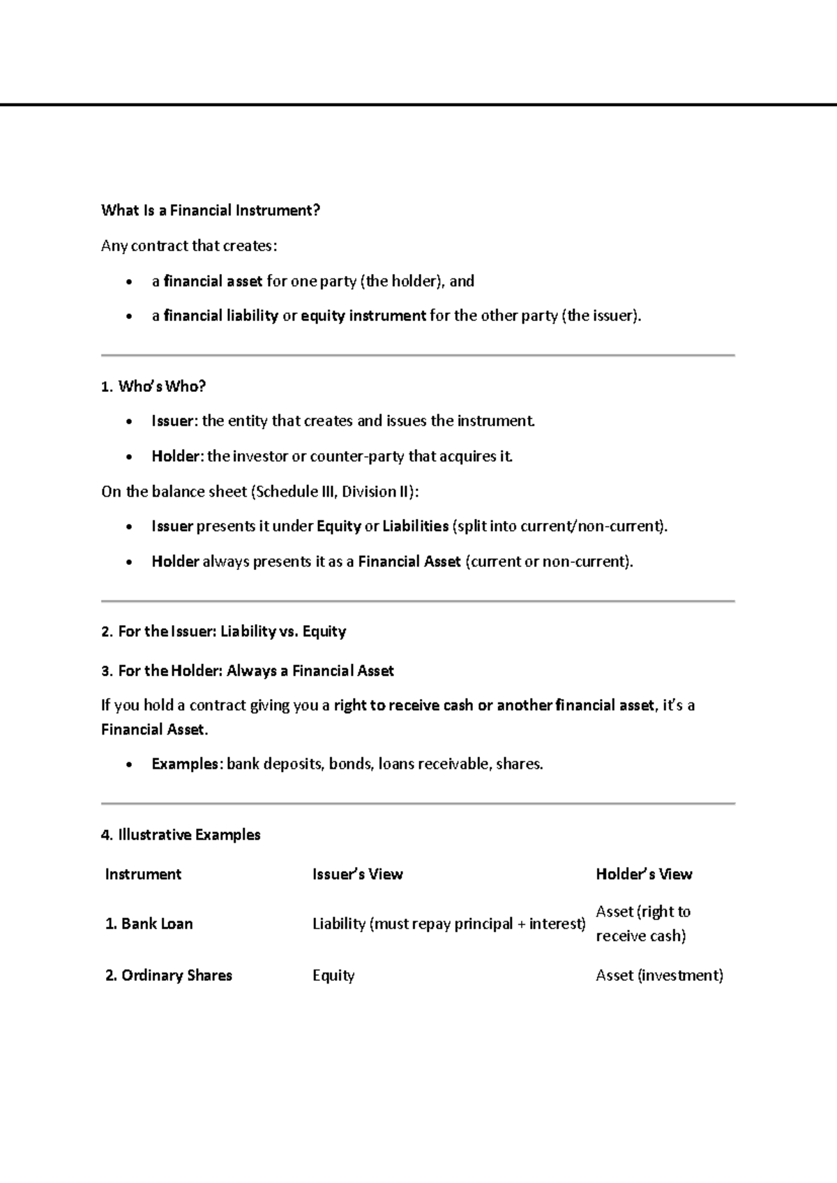 Chapter 4: Understanding Financial Instruments and Ind AS 107 - Studocu
