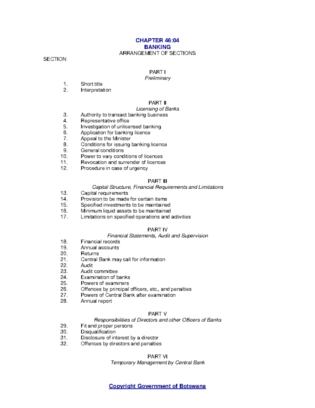 Chapter 4604 Banking Act - Comprehensive Notes and Analysis - Studocu