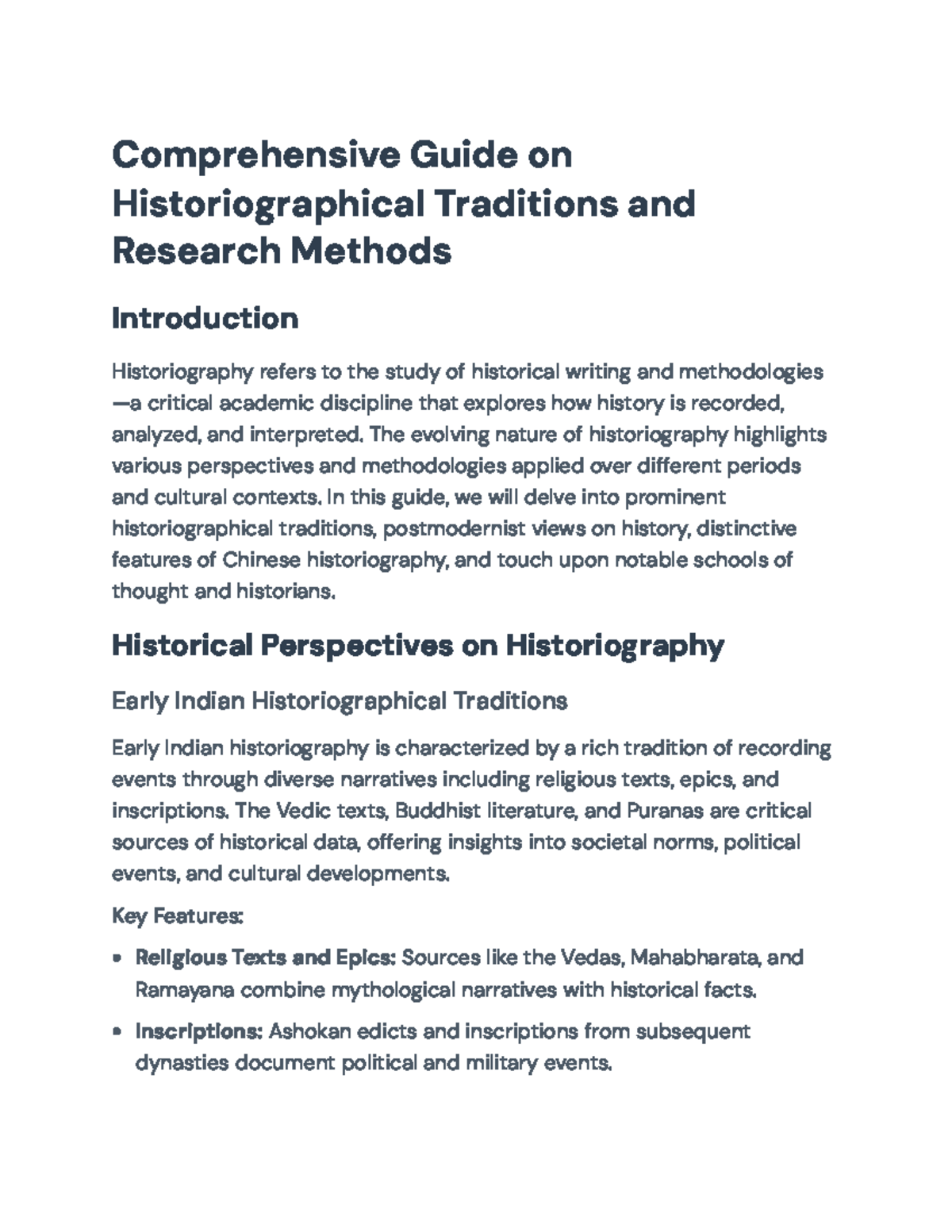 Historiography: An In-Depth Guide to Traditions and Methods ...