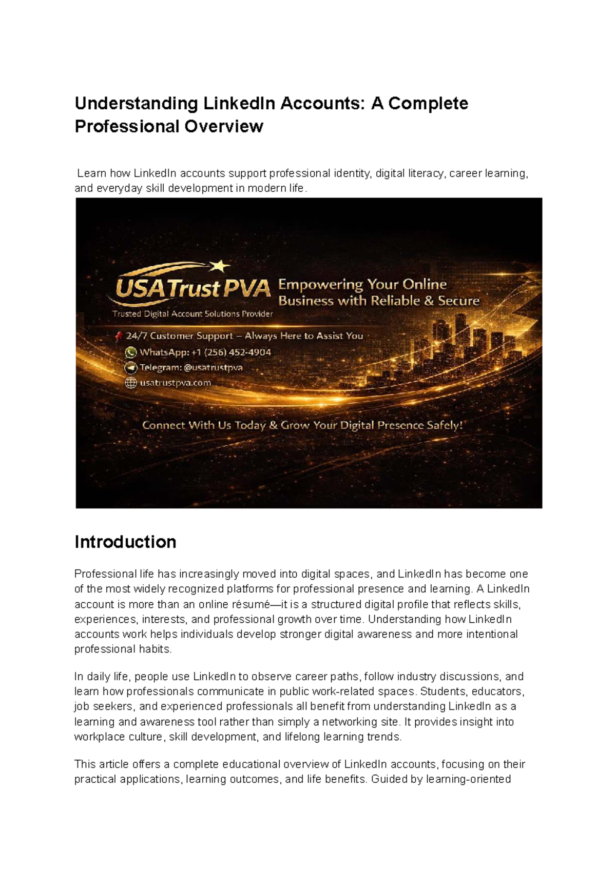 Understanding LinkedIn Accounts: A Comprehensive Guide to Professional ...