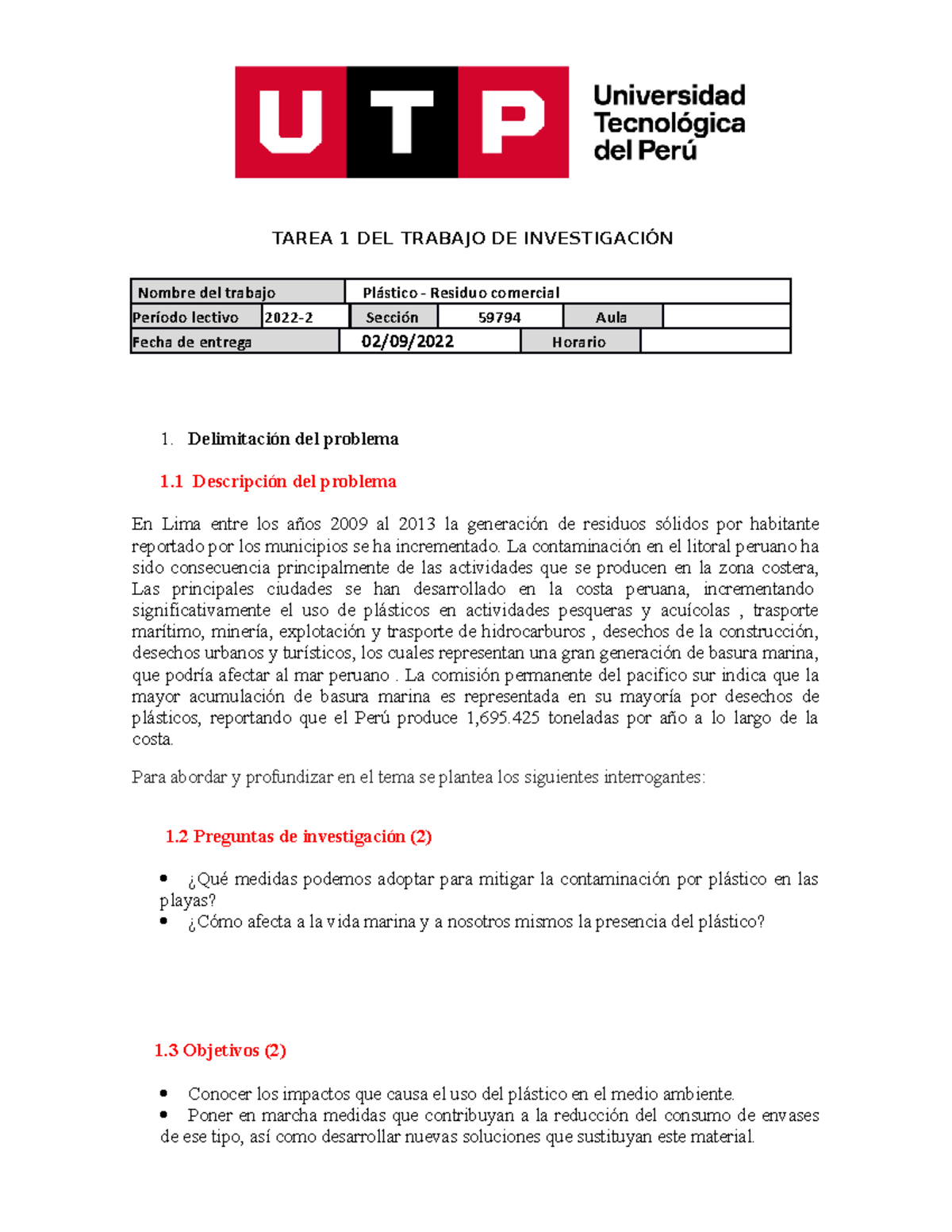Tarea 1 - Trabajo de investigacion - TAREA 1 DEL TRABAJO DE ...