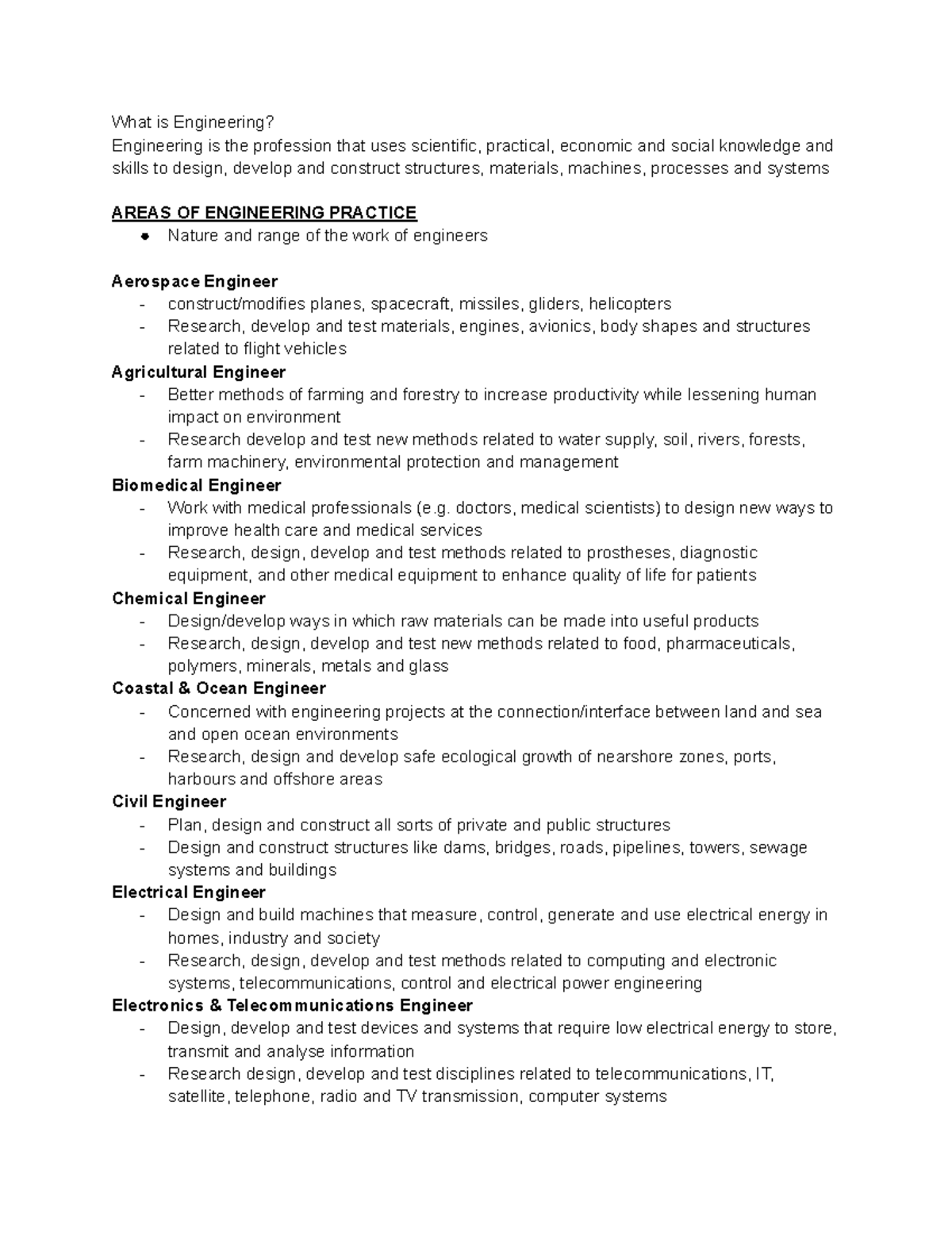 Engineering Notes: Understanding the Fundamentals and Practices - Studocu