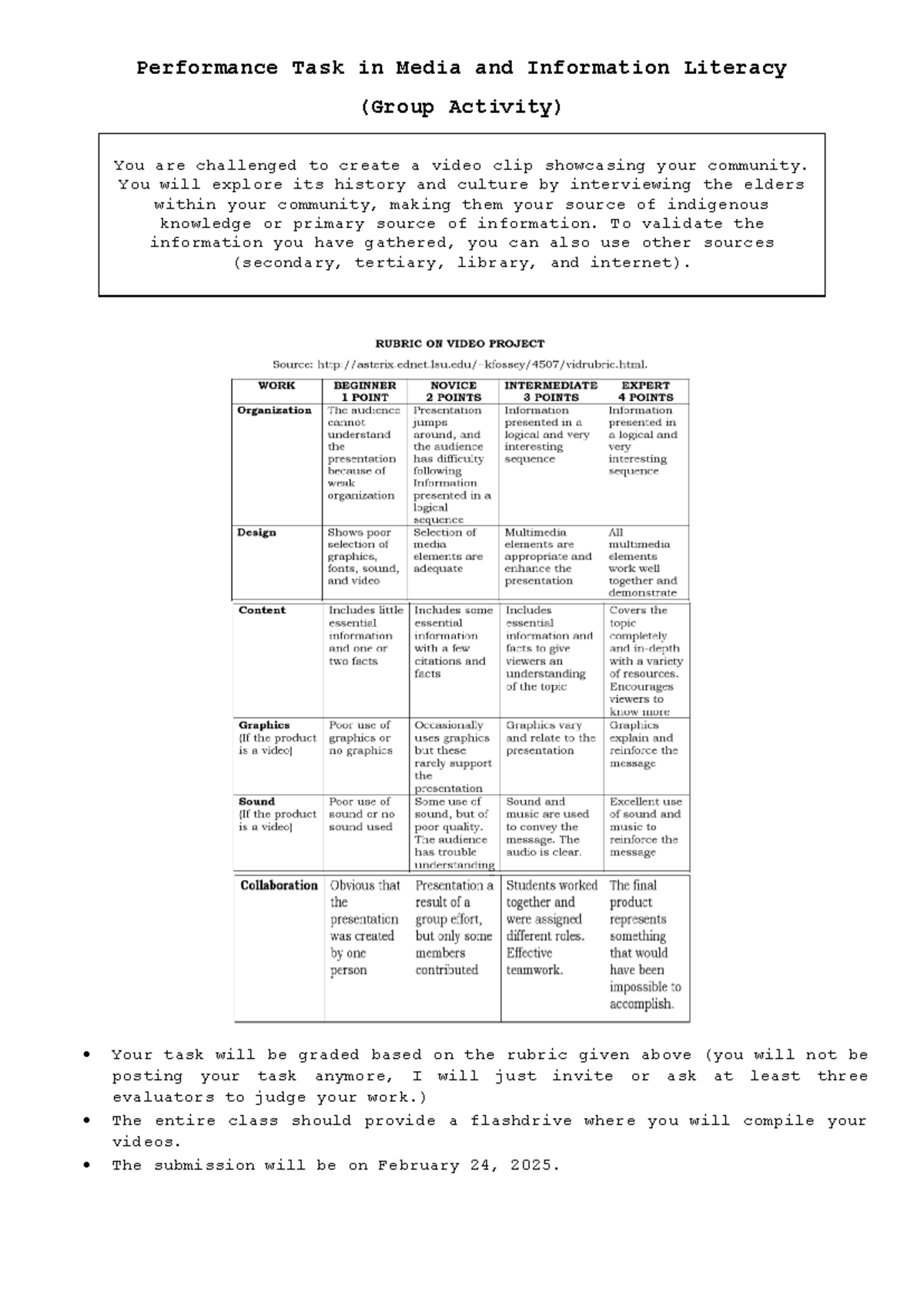 MIL-media information literacy - Performance Task in Media and ...
