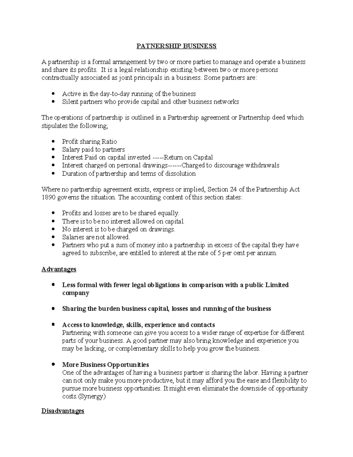 Partnership Business: Lesson 1 - Understanding Structure & Operations ...
