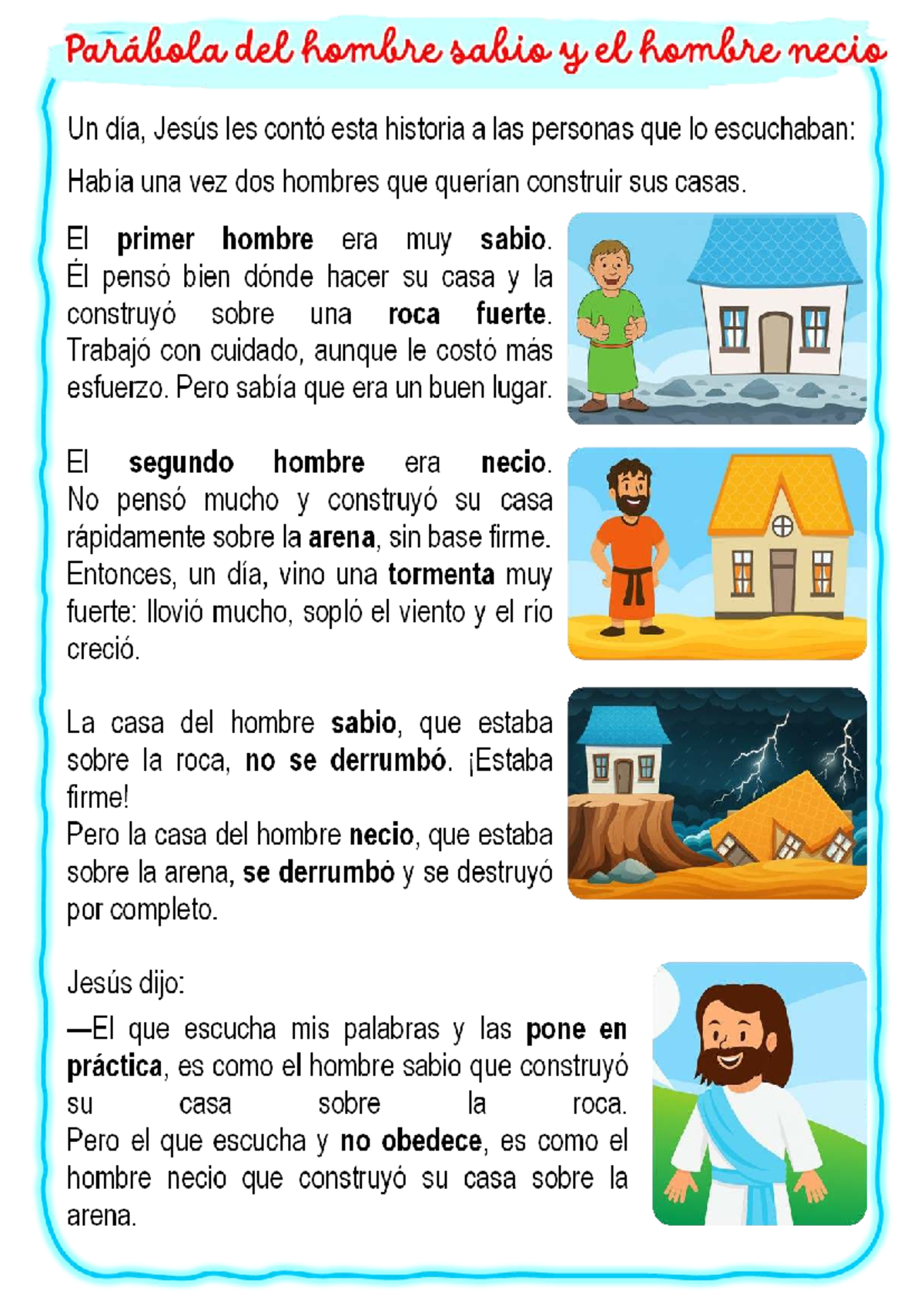 Ficha: El Hombre Sabio y el Hombre Necio - Análisis y Reflexiones - Studocu