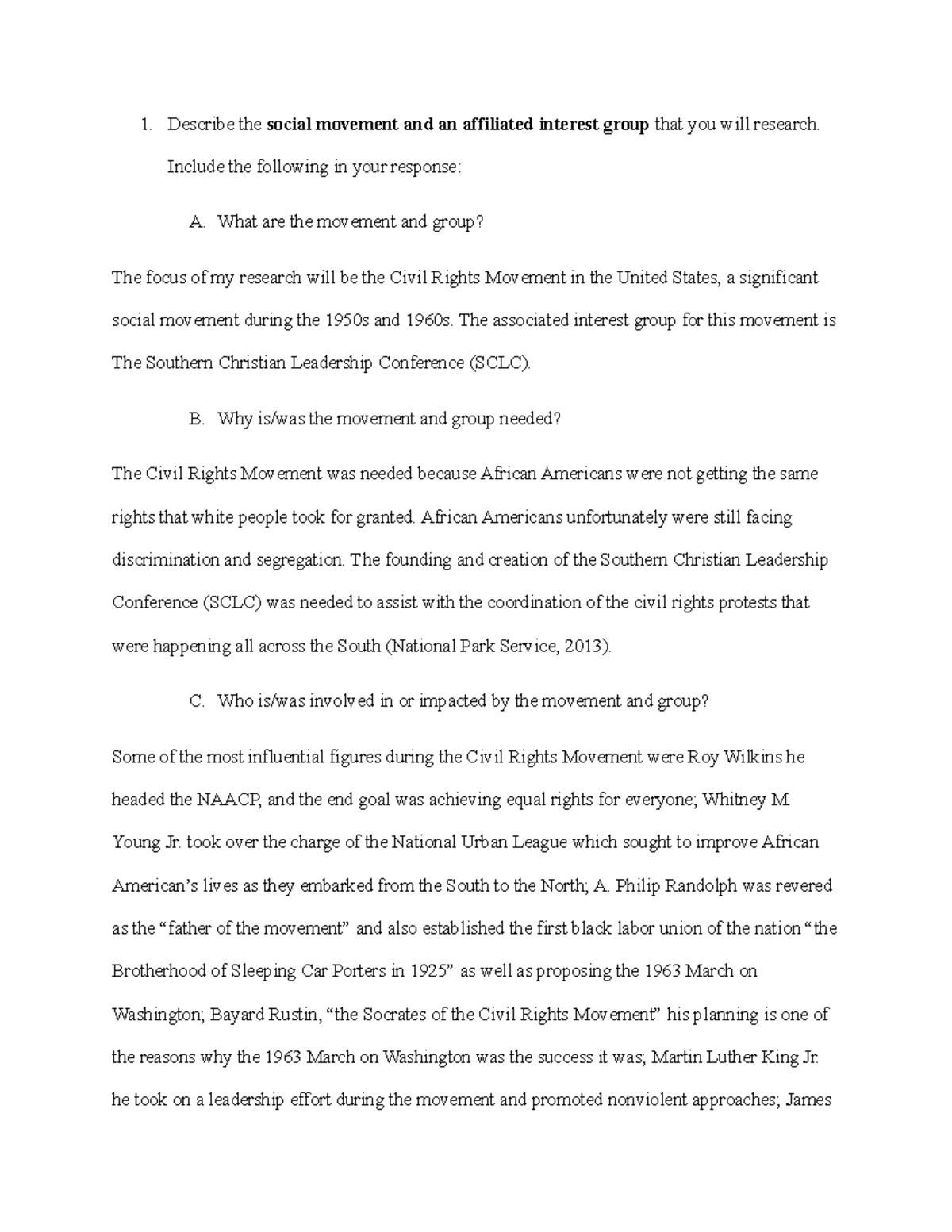 IDS 101 Week 1 Short Paper: The Declaration of Independence and Social ...