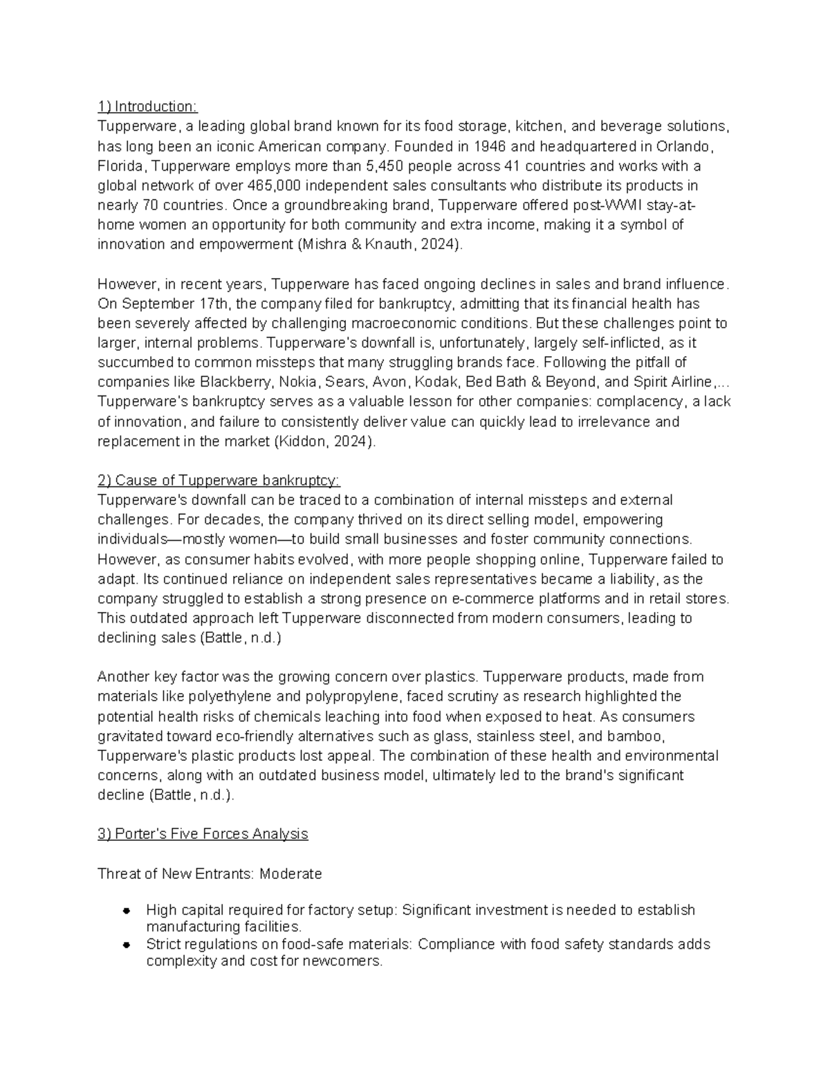 TUP 2024: Analysis of Tupperware's Bankruptcy and Market Challenges ...