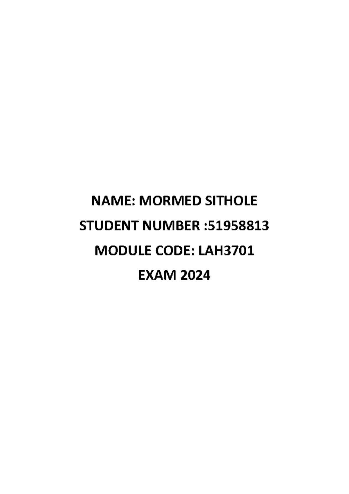 LAH3701 EXAM - Comprehensive Exam Notes for 2024 - Studocu