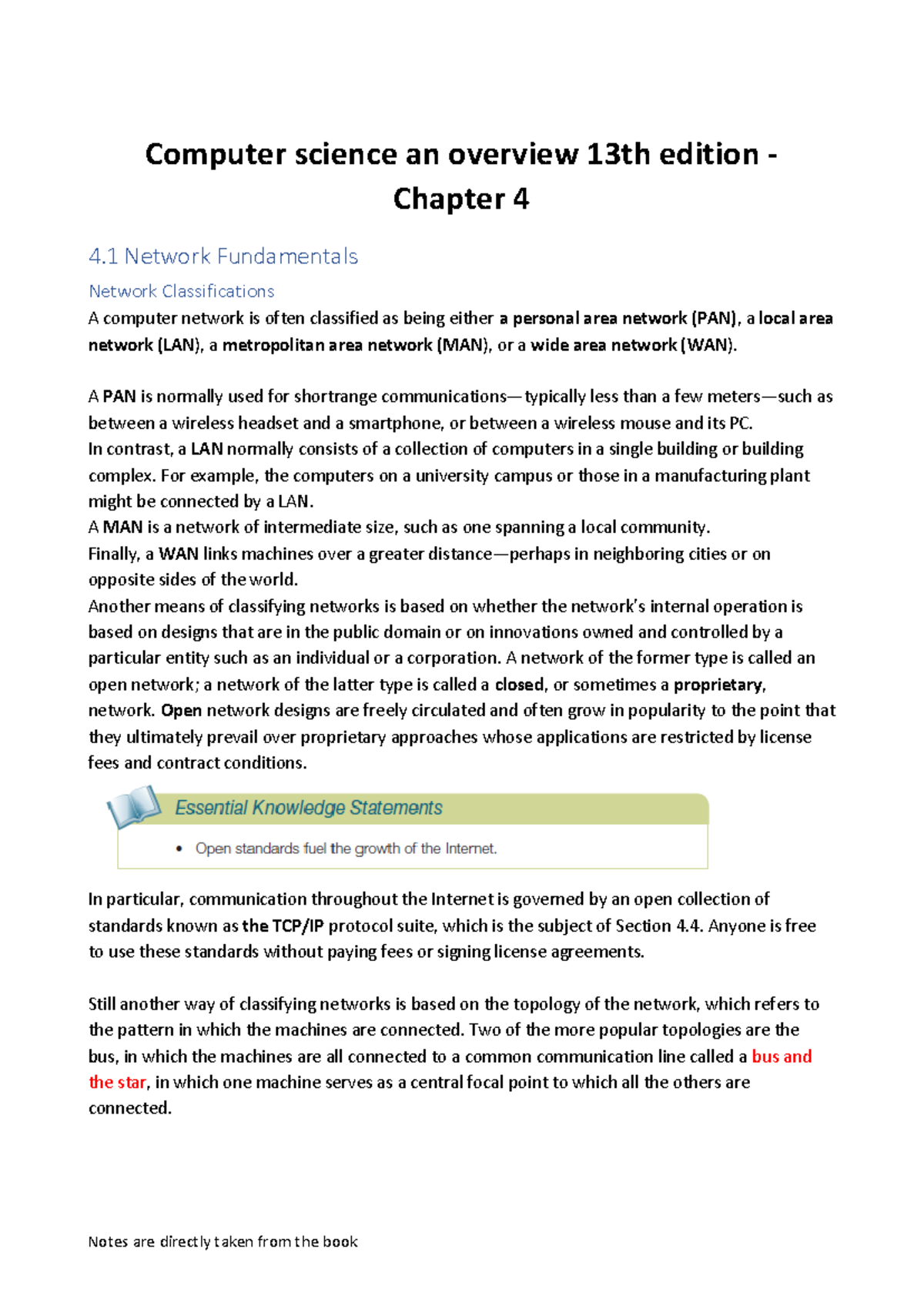 Overview of Computer Science 13th Ed - Chapter 4: Network 