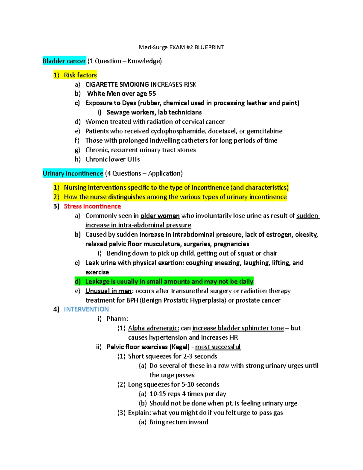 Med Surg 3 Final Exam 2 Study Guide: Cardiac Assessment & Interventions ...