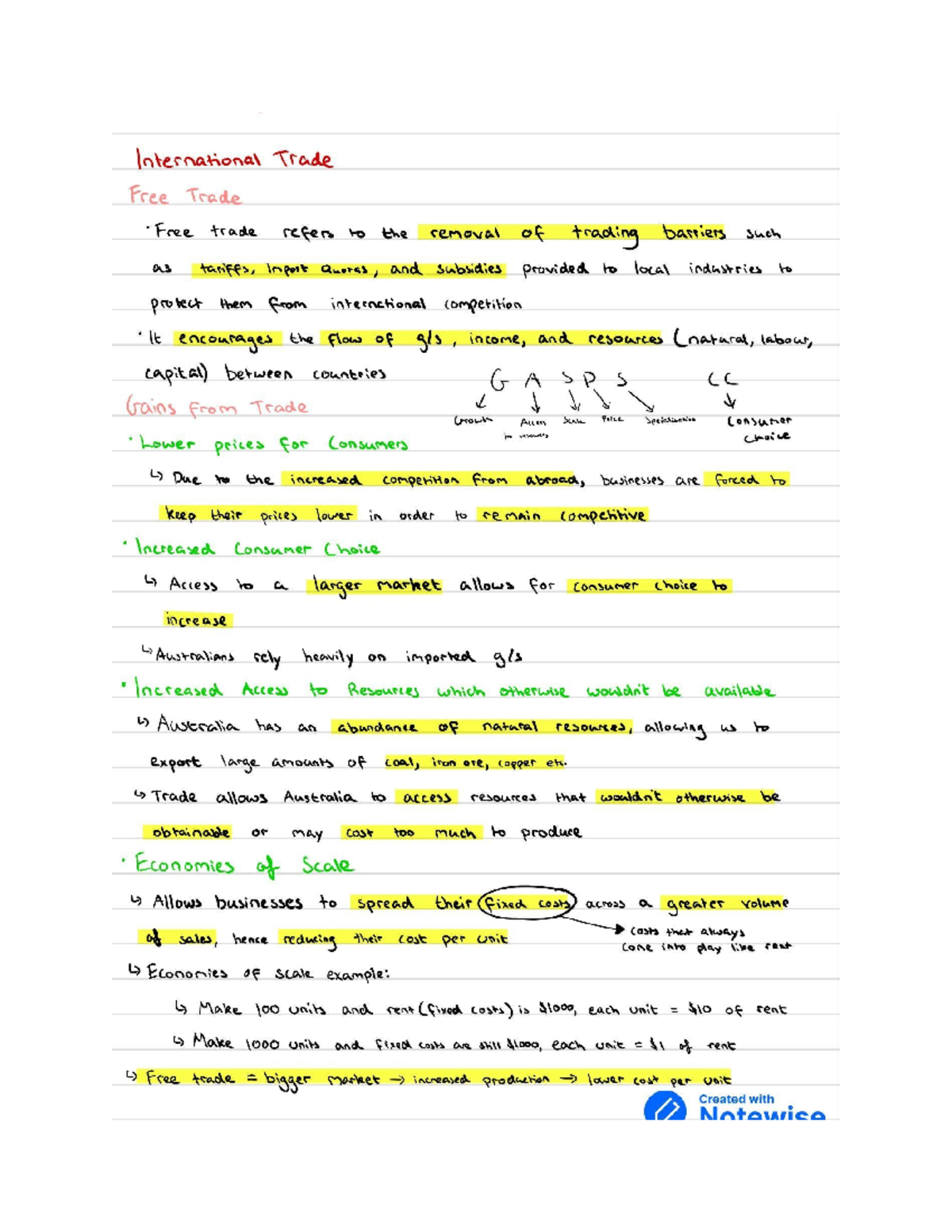 International Trade: Comprehensive Notes for ECON Study - Studocu