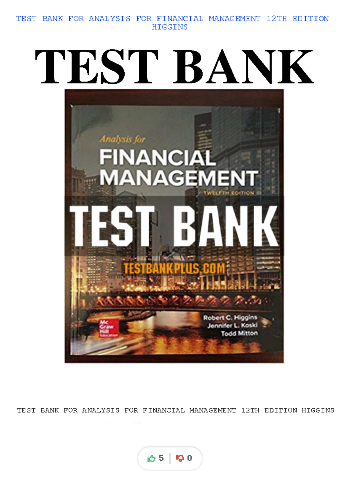 9781259918964-test-bank-financial-management-test-bank compress - TEST ...