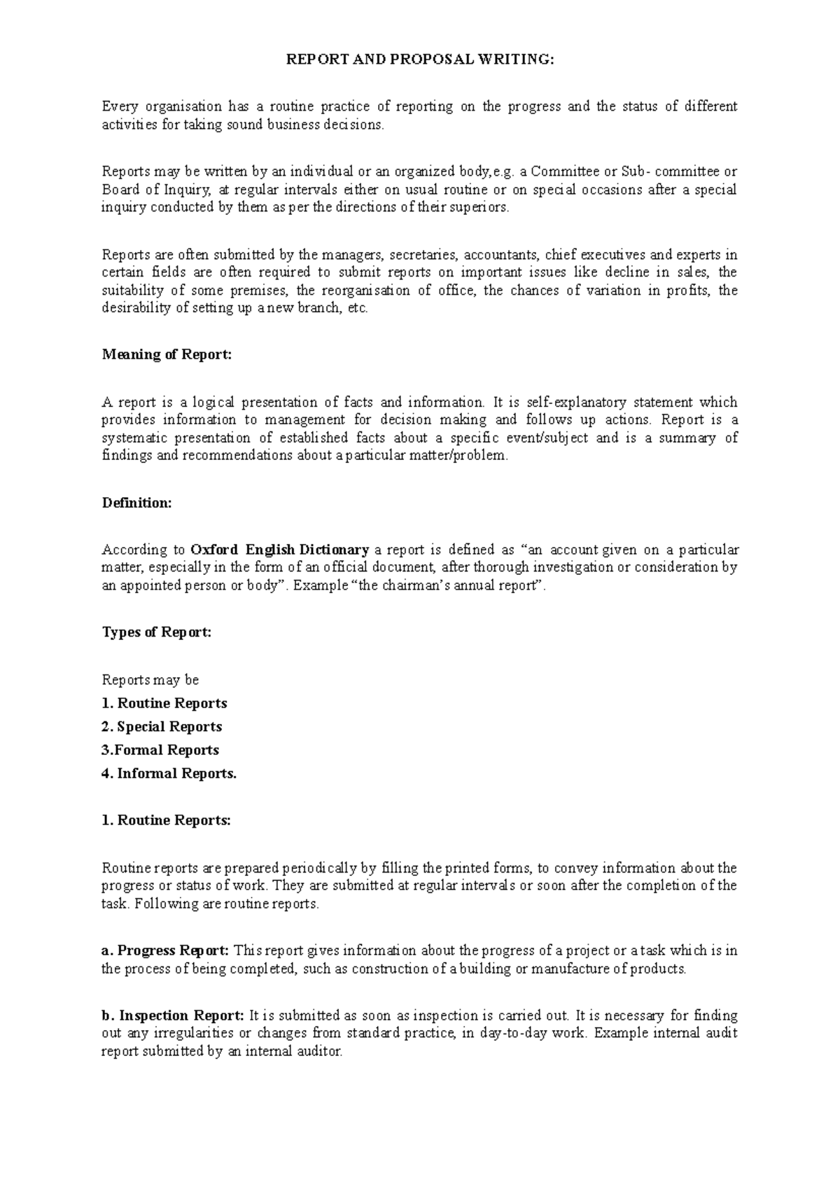Comprehensive Guide to Report & Proposal Writing Techniques - Studocu