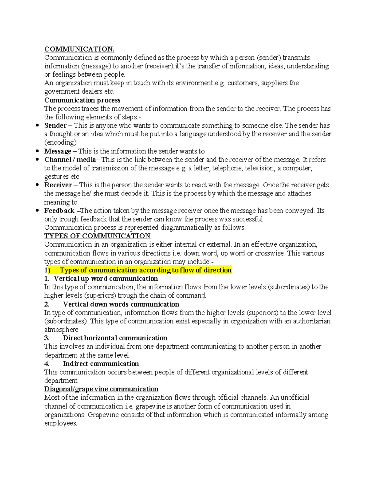 SUB Topic Communication - COMMUNICATION. Communication is commonly ...