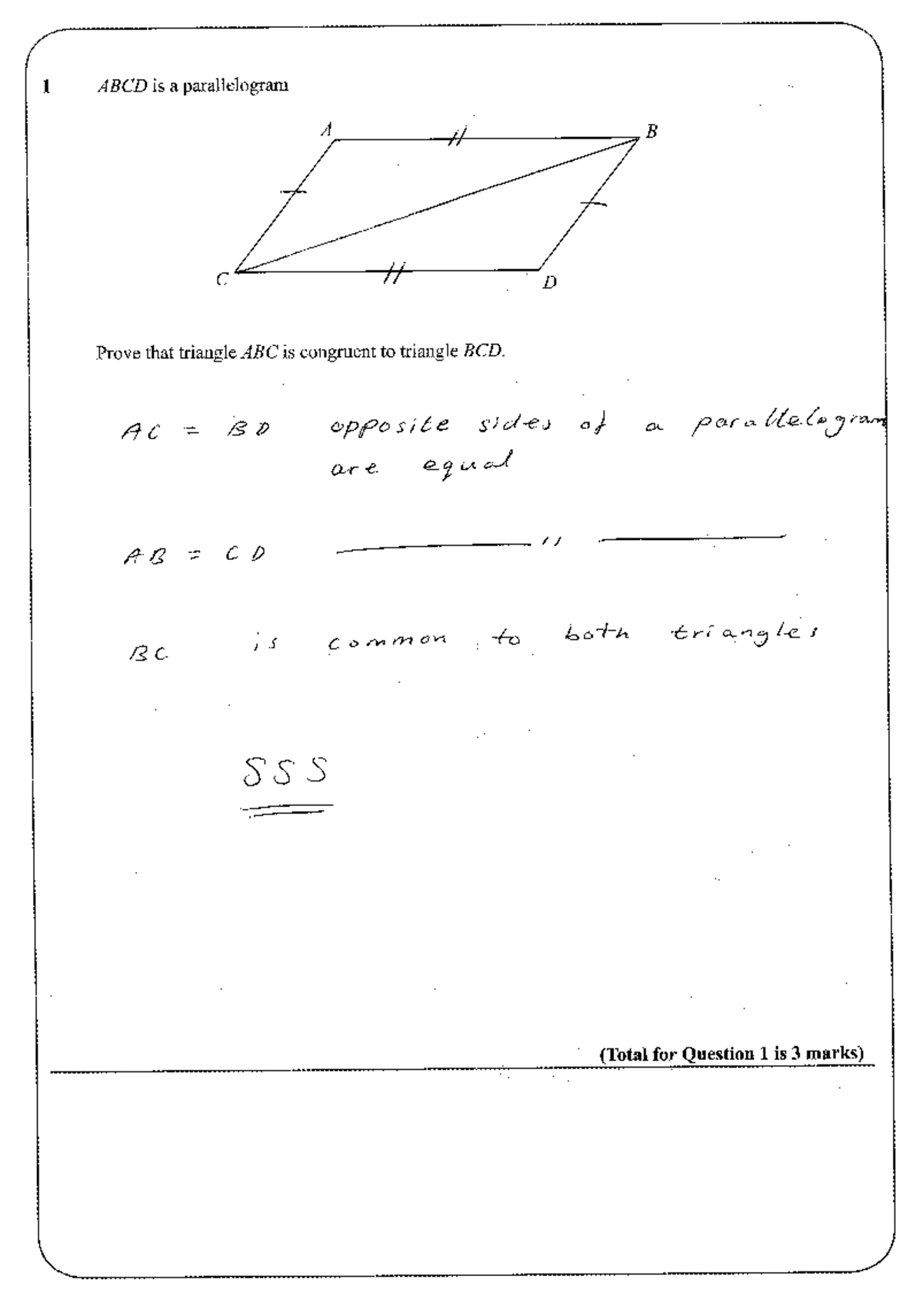 Congruent Triangles - Geometry Exam Practice - Course Code: 101 - Studocu