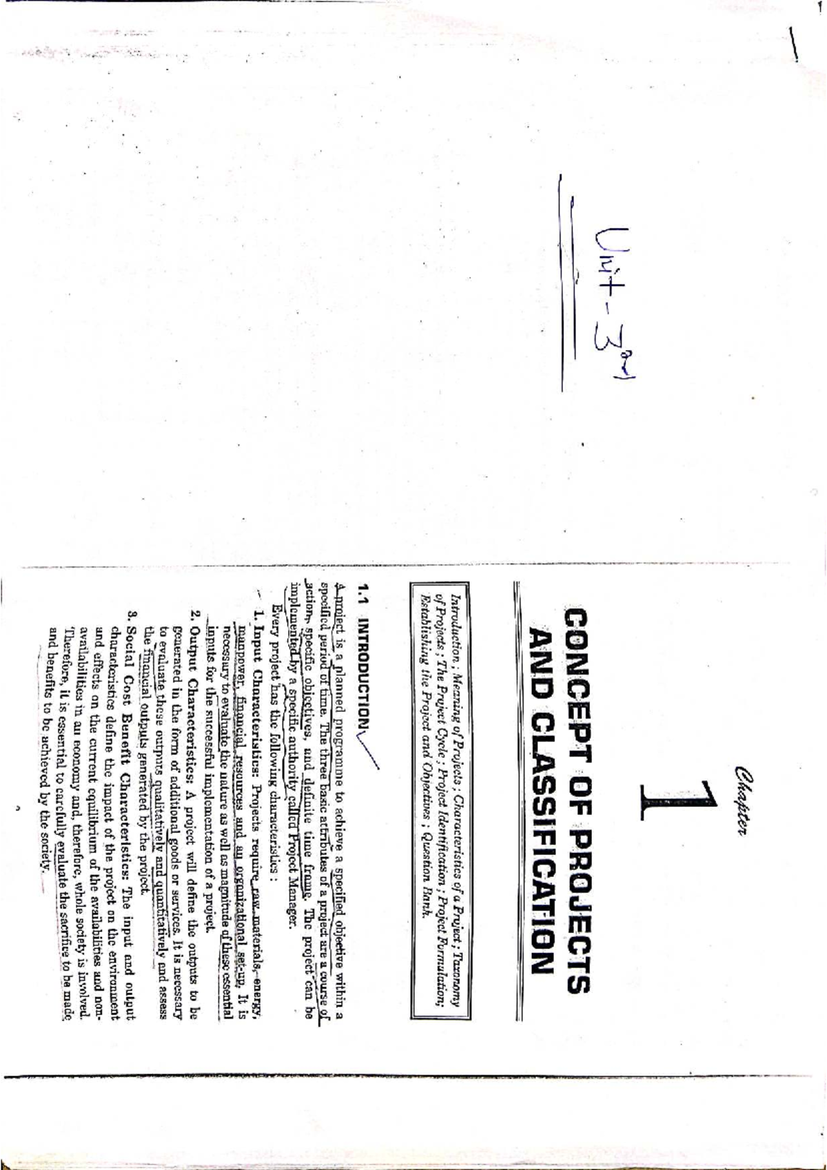 Chapter 1: Concept of Projects and Classification - PM&E Unit 3 Notes ...