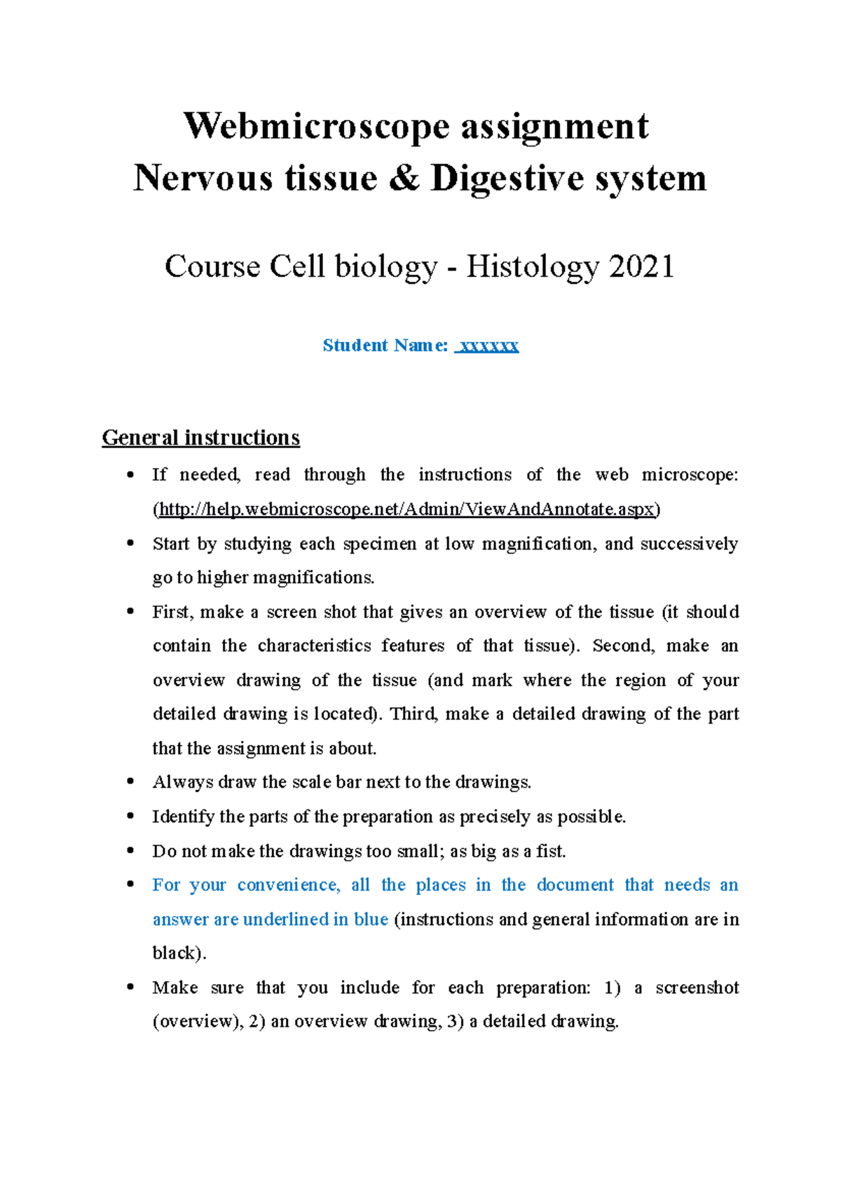 Cell Biology - Histology: Nervous Tissue Practical 3 Assignments ...