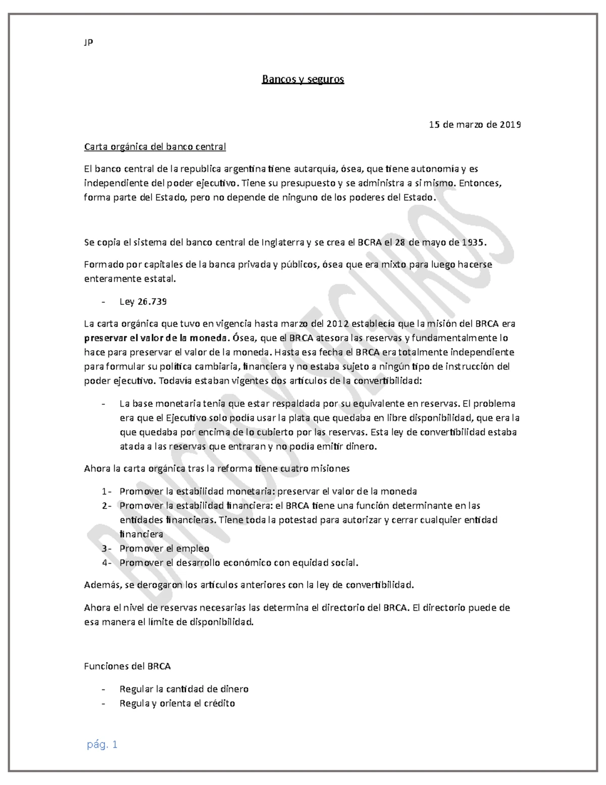 Primer Parcial - Bancos: Funciones, Tipos y Operaciones Financieras ...
