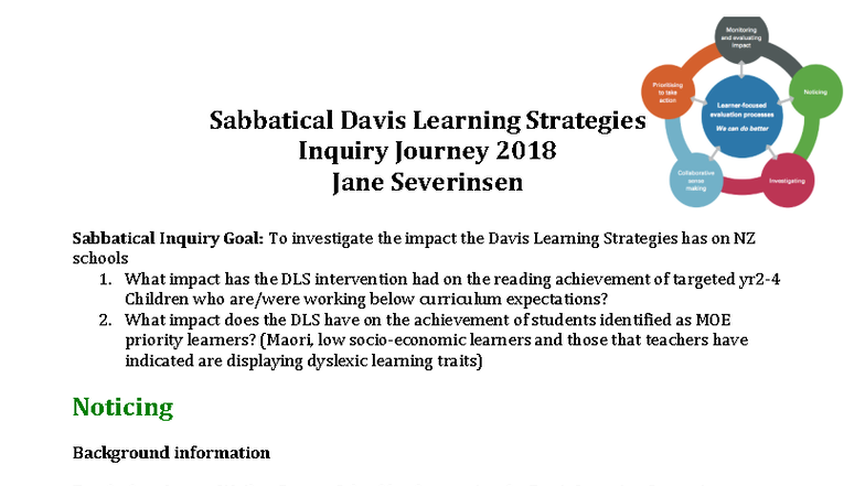 Davis Learning Strategies Impact on NZ Schools: Sabbatical Report 2018 ...