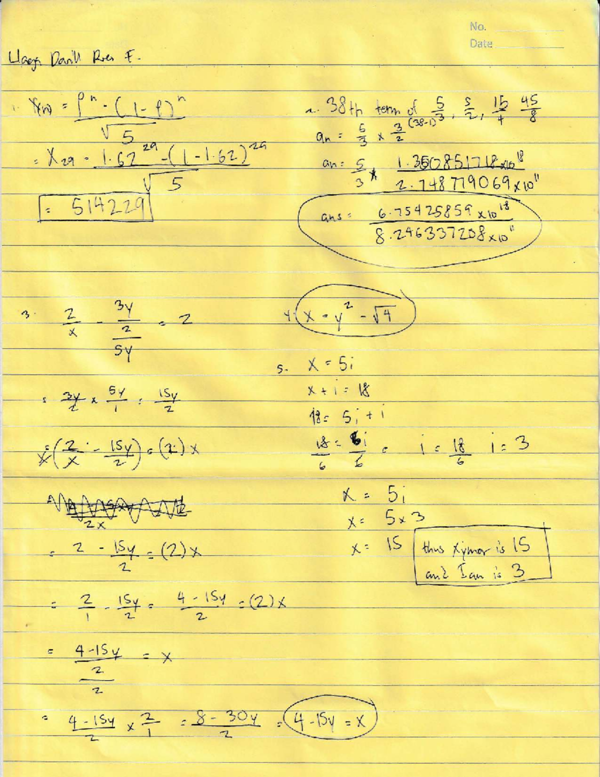 Math 101: Final Exam Solutions and Key Concepts - Studocu