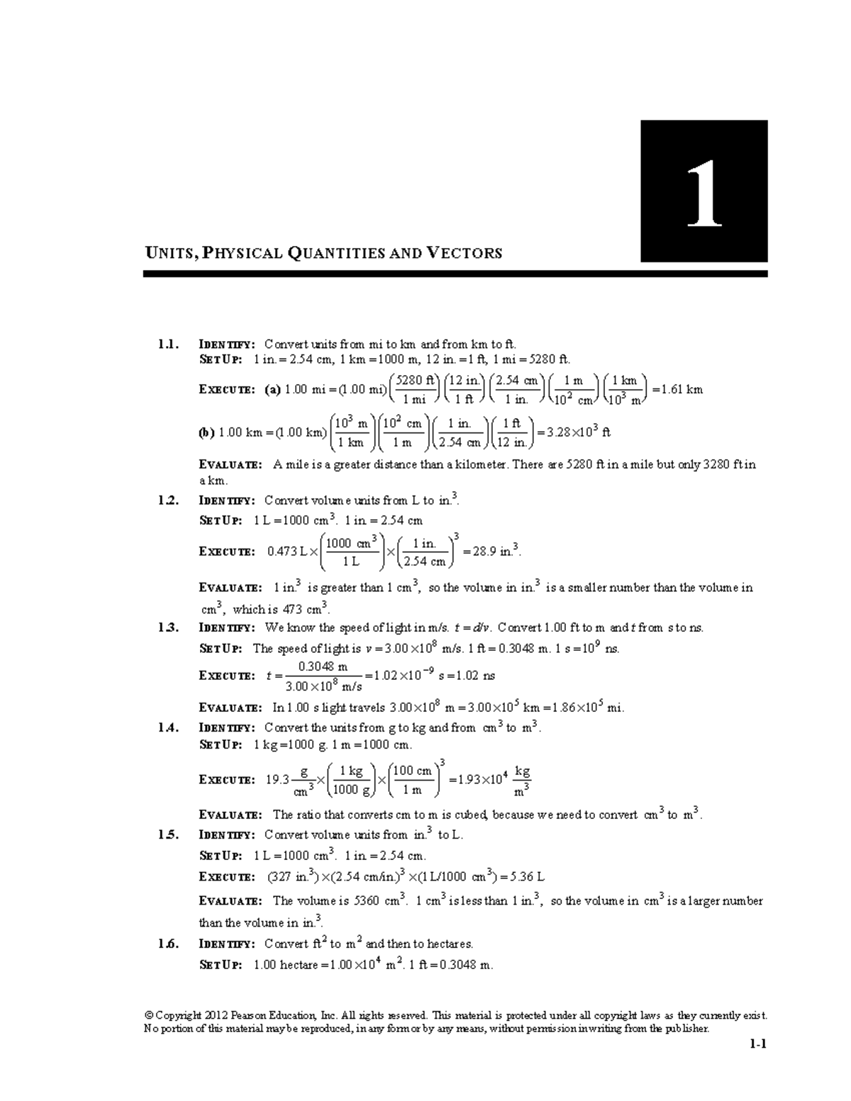 M01 YOUN7066 13 ISM C01 - Solutions for Units, Physical Quantities ...