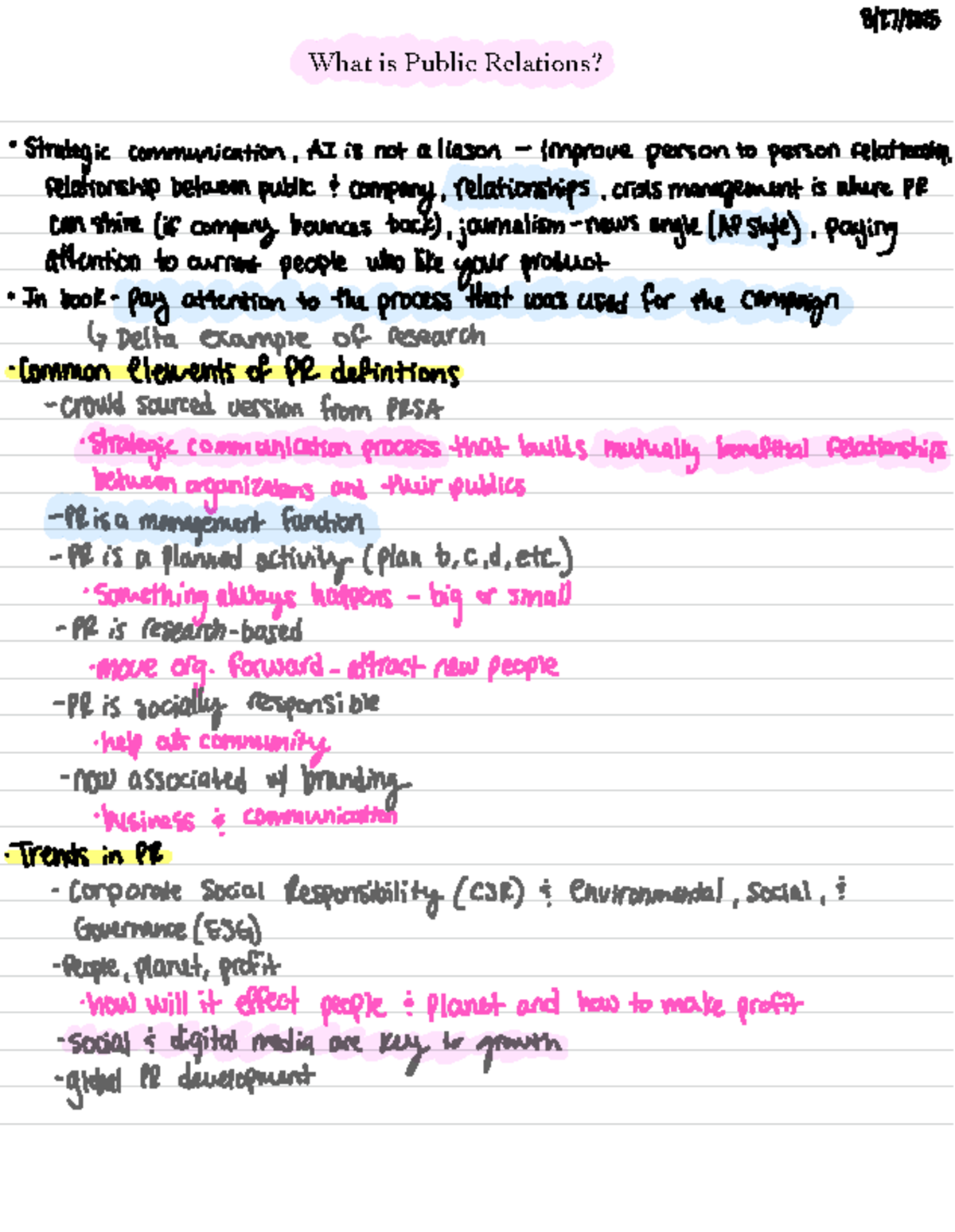 Public Relations: Key Concepts and Strategies Overview (PR301) - Studocu