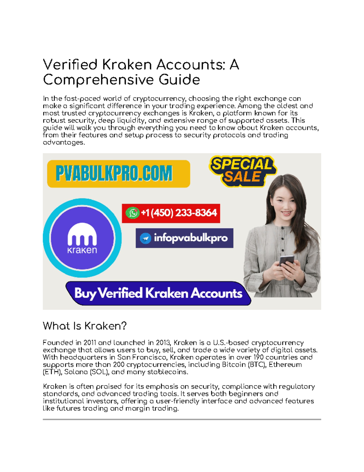 Buy Verified Kraken Accounts: A Complete Guide - Studocu
