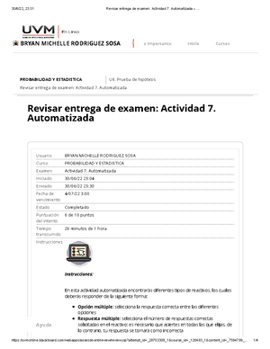 ACT 8 Probabilidad - ACT 8 PROYECTO INTEGRADOR 2 - 1 Datos De ...