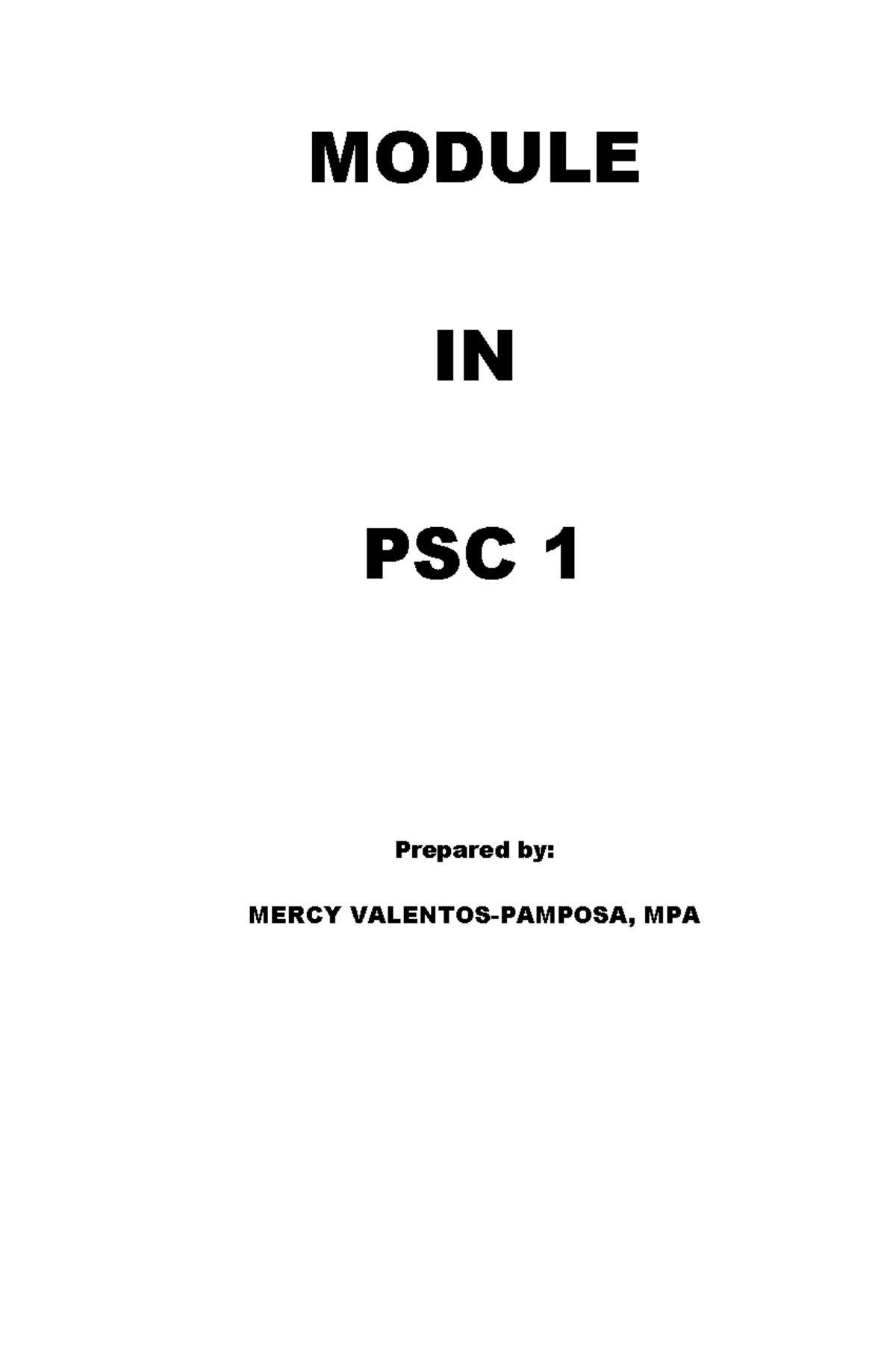 PSC-1-Module: Comprehensive Political Science Insights and Concepts ...