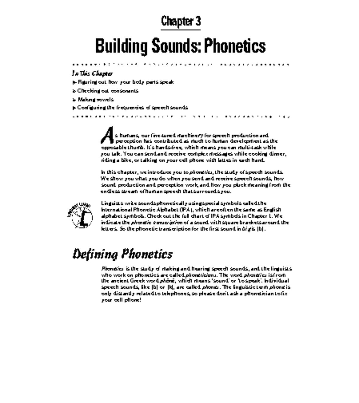 LFD - Phonetics: Chapter 3 - Building Sounds and Speech Production ...