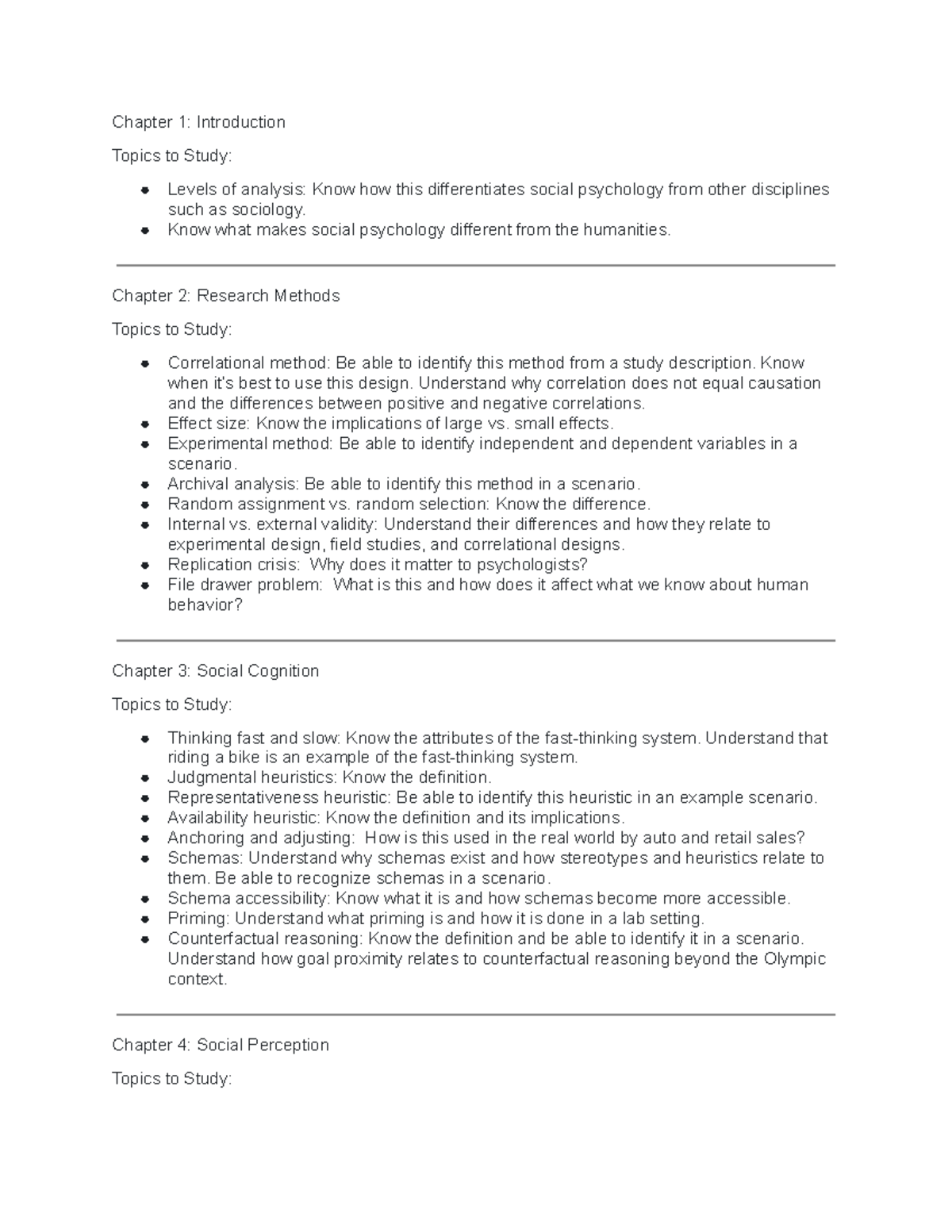 PSY 311 Study Guide: Key Concepts in Social Psychology (Ch. 1-5) - Studocu