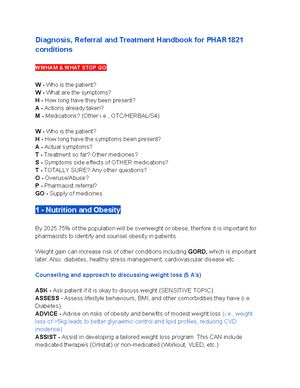 Pharmacy Mnemonics: WWHAM, ASMETHOD, ENCORE, SIT DOWN SIR - Studocu