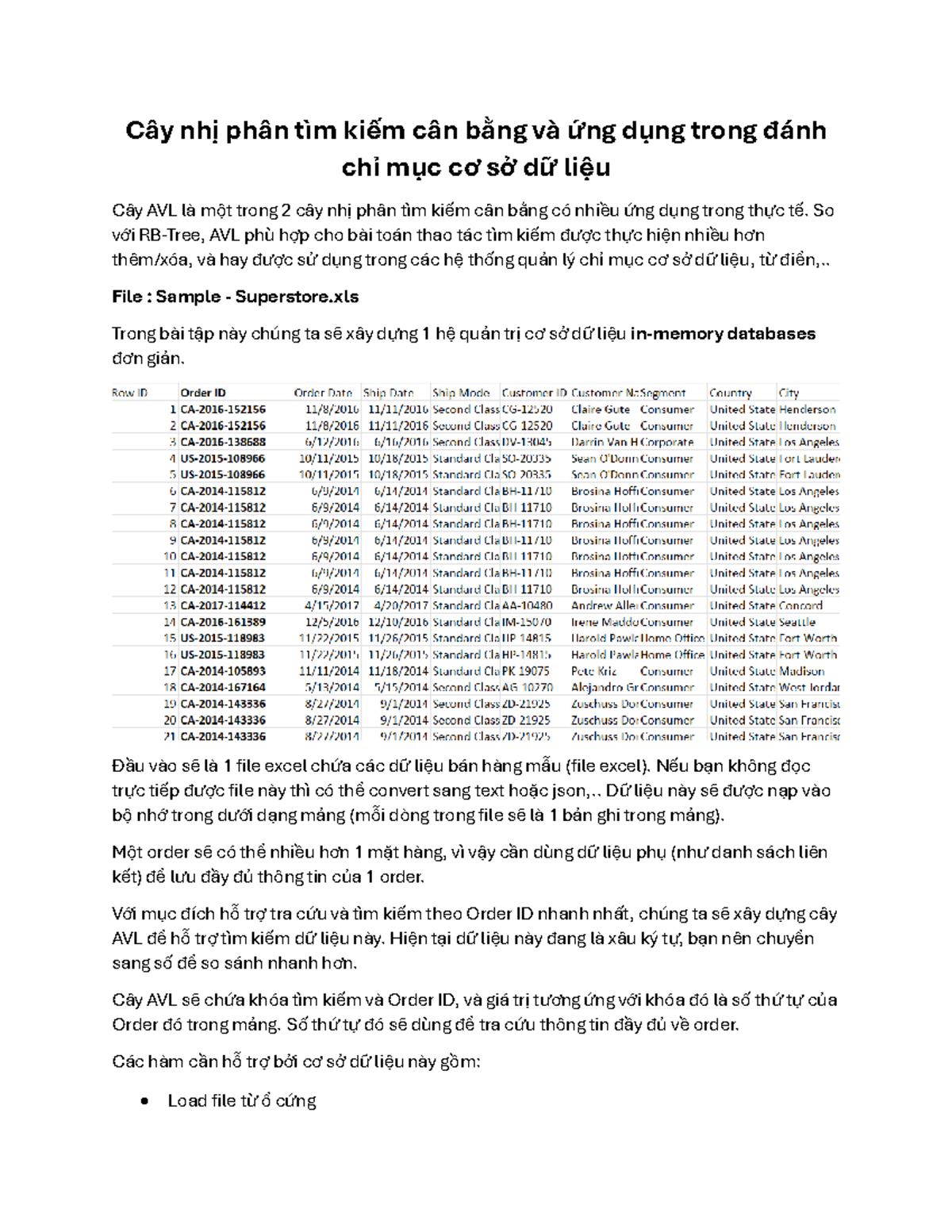 Cây AVL và Ứng Dụng trong Quản Trị Cơ Sở Dữ Liệu - Mã: AVL - Studocu