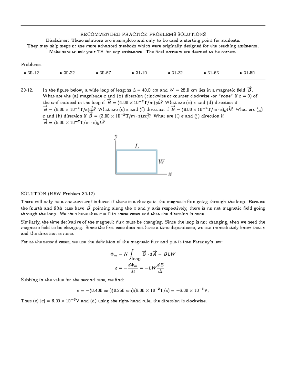 Tutorial 5 with answers - Phys 1004 - Carleton - Studocu
