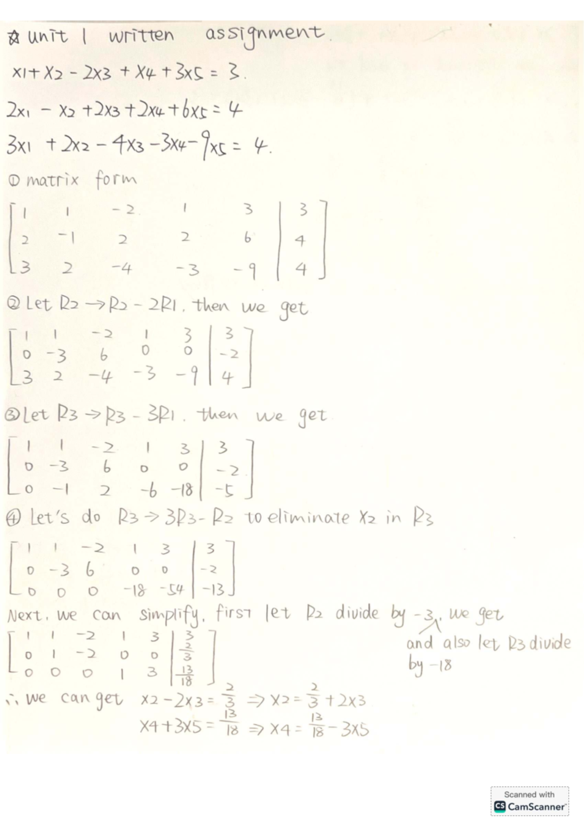 Unit 1 Assignment: URTt Written Analysis and Matrix Solutions - Studocu