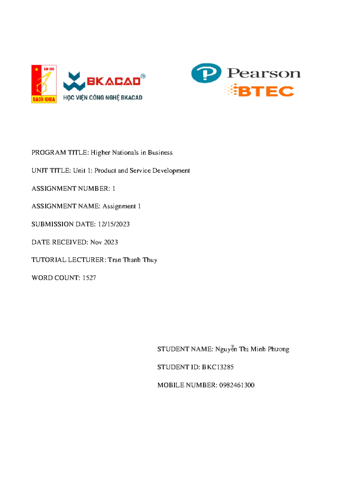 BKC13285 ASM2 - Integrated Marketing Communication Plan Analysis - Studocu