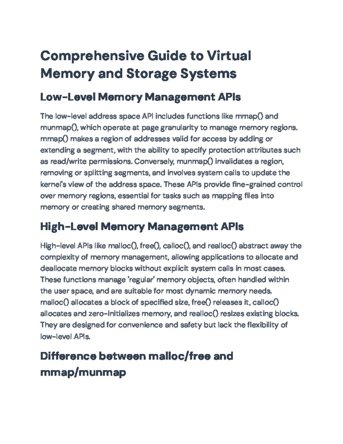Comprehensive Guide to Virtual Memory Management and I/O Systems (CS101 ...
