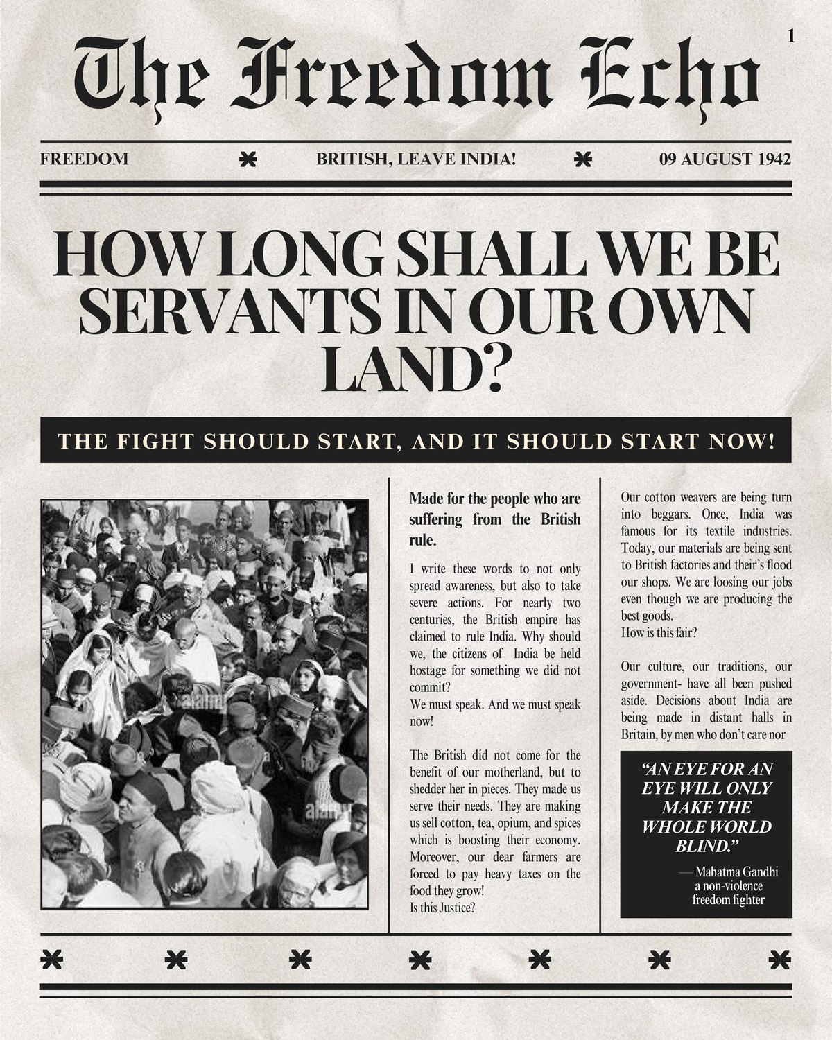 Freedom Struggle Editorial: The Fight Against British Rule - FREEDOM ...