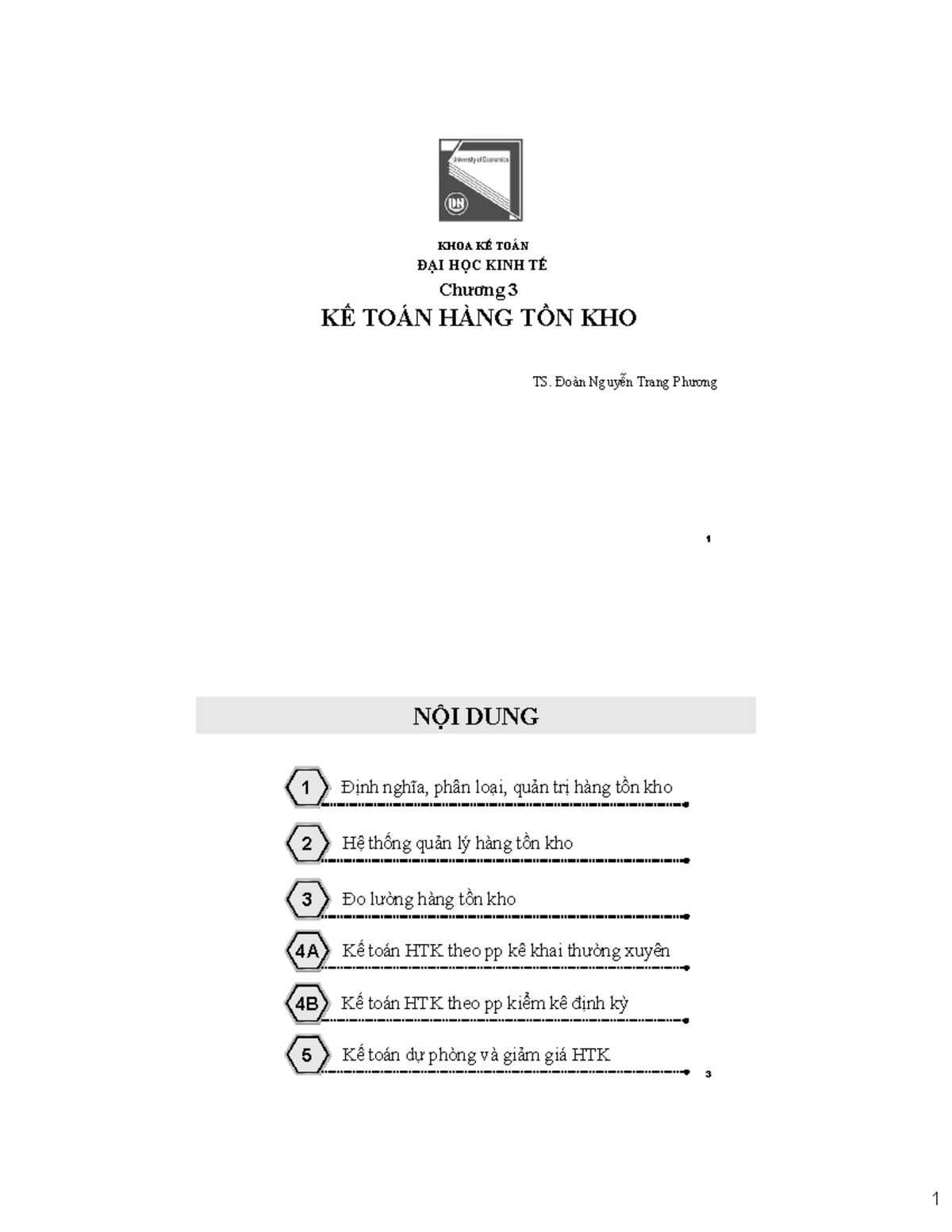 Chương 3 - Kế Toán Hàng Tồn Kho - 4STD Final Exam Notes - Studocu