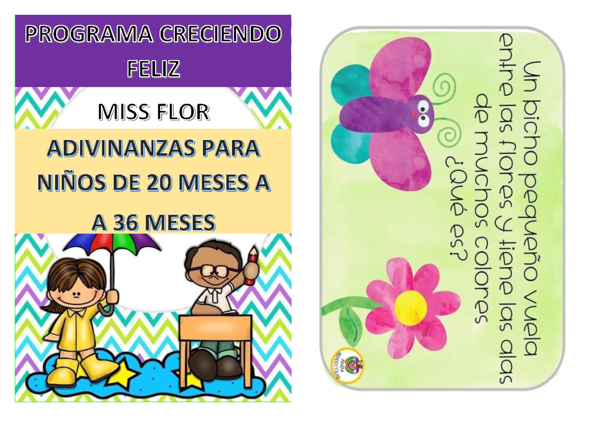 Adivinanzas para Niños Menores de 3 Años - Parte 2 - Studocu