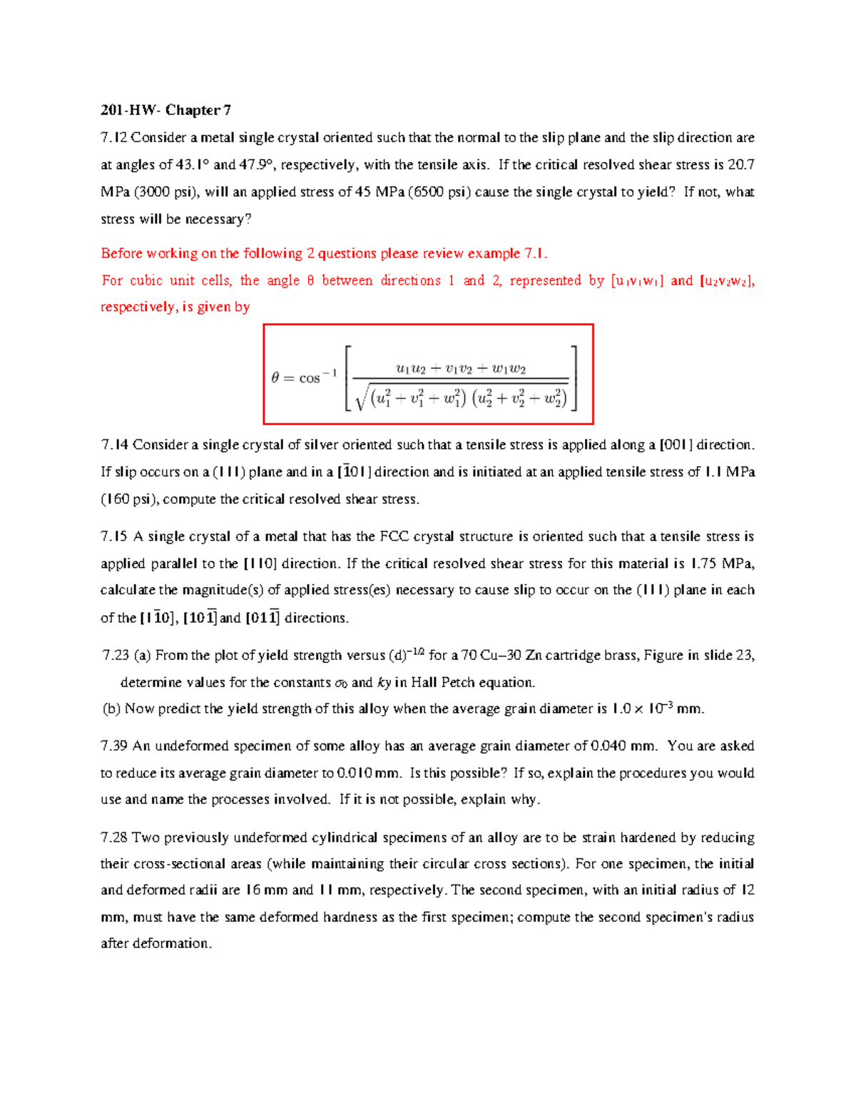 HW-201-Chapter 7 - Solutions and Analysis for HW #7 - Studocu