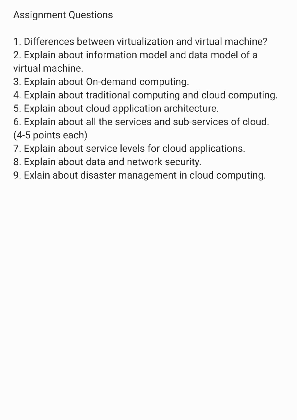 GCC Assignment - Cloud Computing Concepts and Differences - Studocu