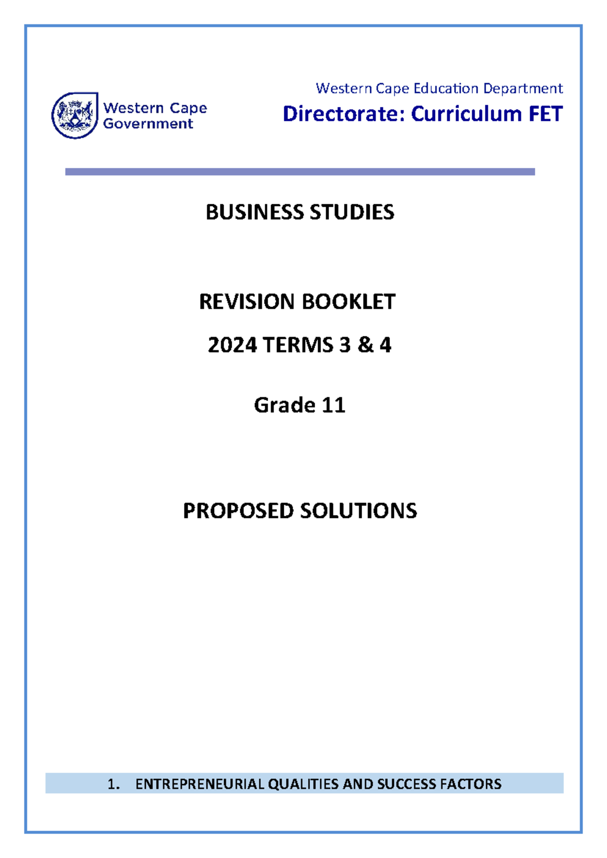 2024 Term 3 & 4 Gr 11 Revision Booklet T 2 - Western Cape Education ...