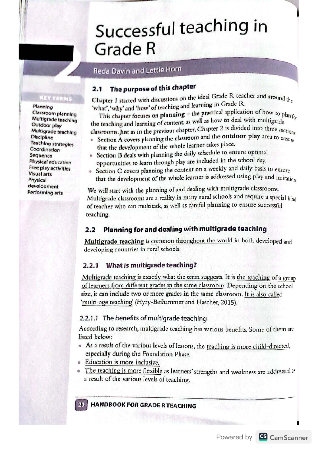 Successful Teaching Strategies for Grade R: Insights and Planning - Studocu